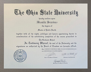 Ohio State University diploma