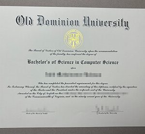 Old Dominion University diploma