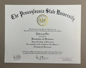 Pennsylvania State University diploma