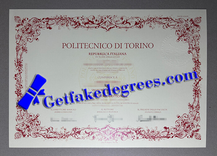 Politecnico Di Torino certificate