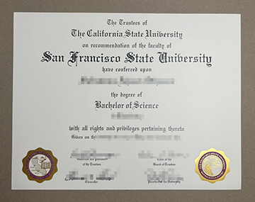 San Francisco State University diploma