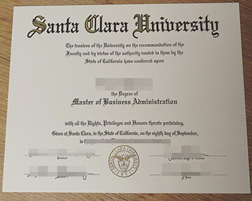 Santa Clara University diploma