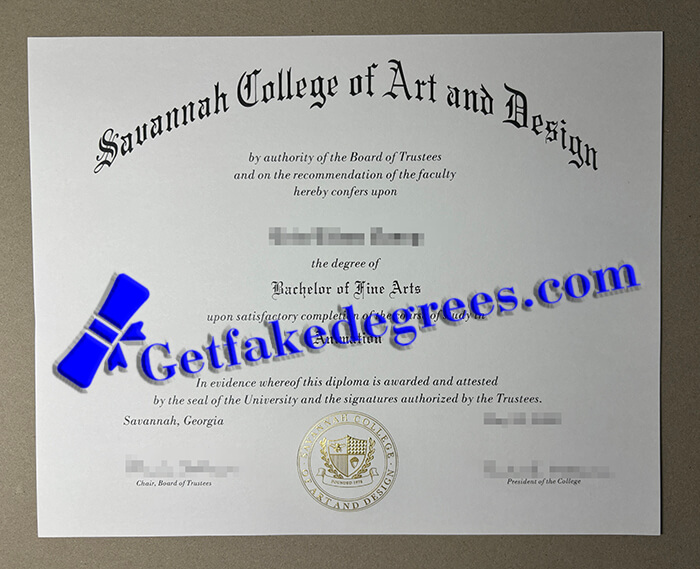 Savannah College of Art and Design degree