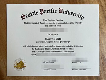 Seattle Pacific University diploma