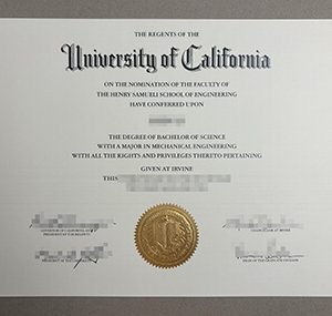 University of California Irvine diploma