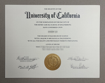 University of California Irvine diploma