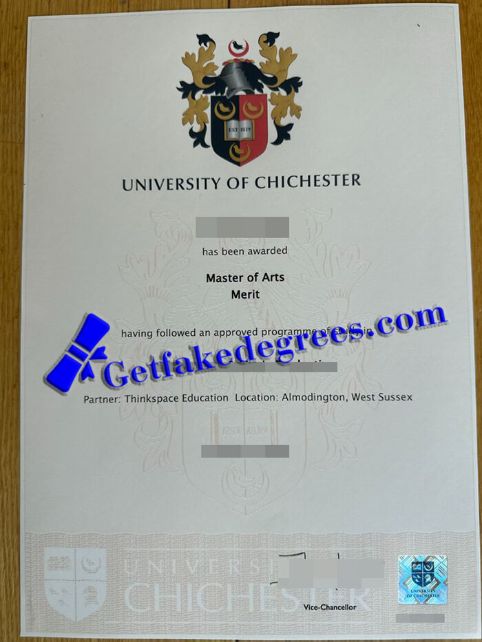 University of Chichester degree