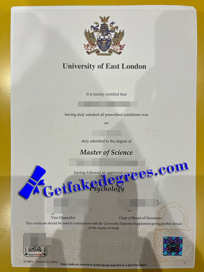 University of East London degree