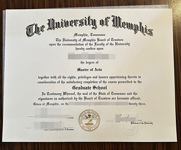 University of Memphis diploma