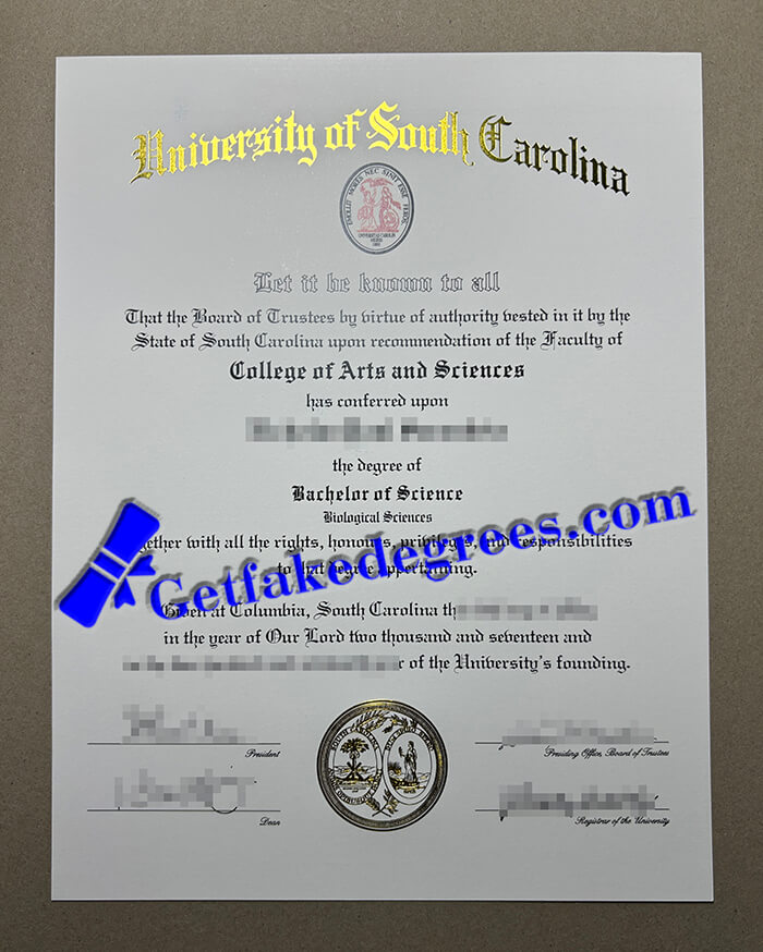 University of South Carolina degree