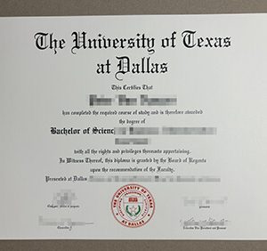 University of Texas at Dallas diploma