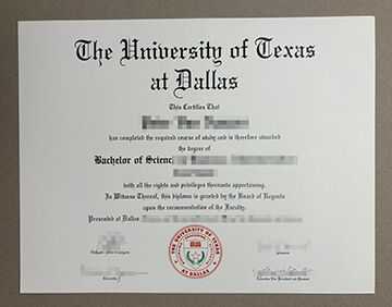 University of Texas at Dallas diploma