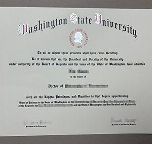 Washington State University diploma