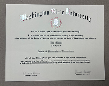 Washington State University diploma