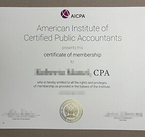 AICPA certificate