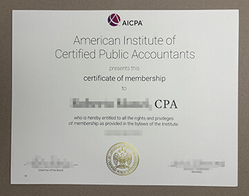 AICPA certificate