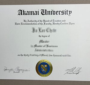 Akamai University diploma