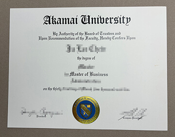 Akamai University diploma