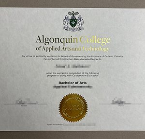 Algonquin College certificate