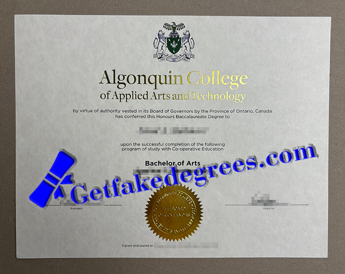 Algonquin College degree