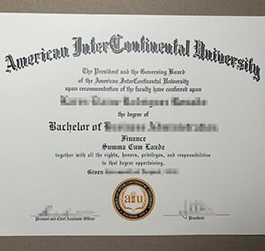 American InterContinental University diploma