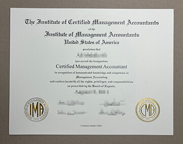 Certified Management Accountant certificate