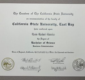 Cal State East Bay diploma