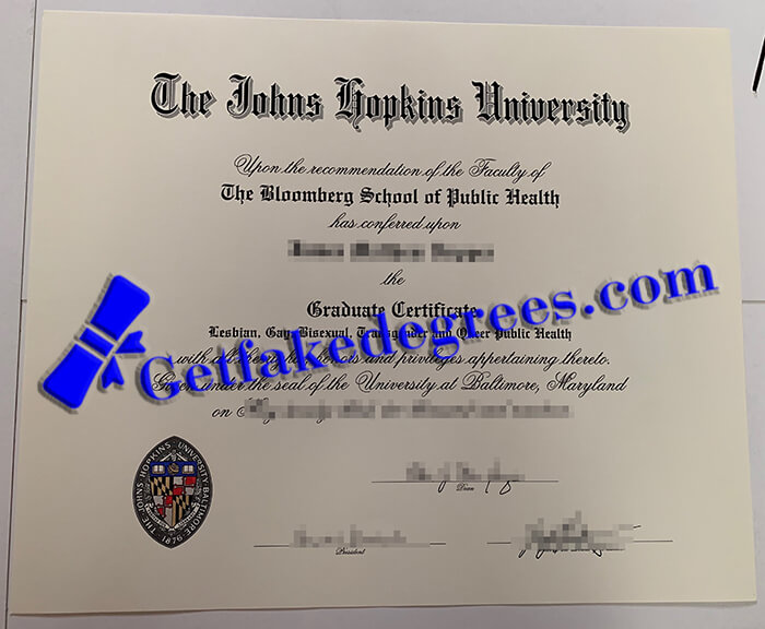 Johns Hopkins University degree