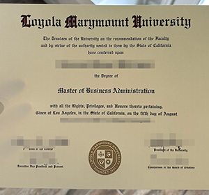 Loyola Marymount University diploma