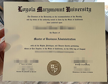 Loyola Marymount University diploma