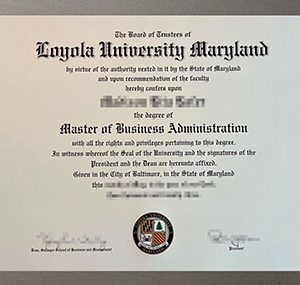 Loyola University Maryland diploma