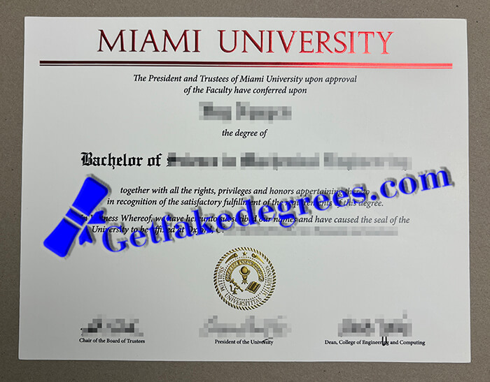 Miami University degree