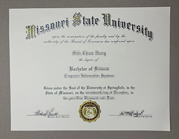 Missouri State University diploma