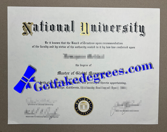 National University degree