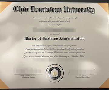 Ohio Dominican University diploma