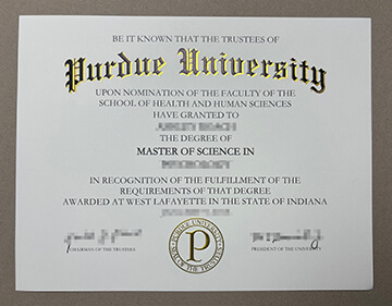 Purdue University diploma