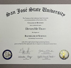 San Jose State University diploma