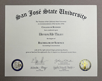 San Jose State University diploma