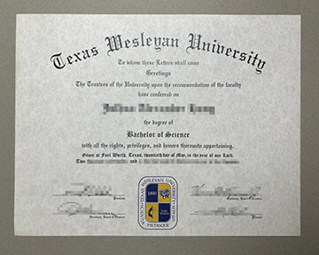 Texas Wesleyan University diploma