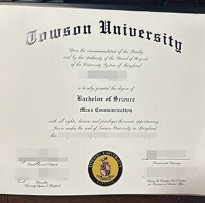 Towson University diploma