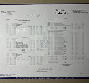 Towson University transcript