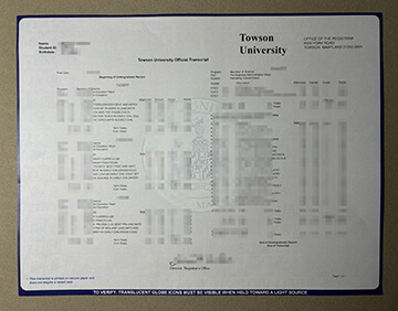 Towson University transcript