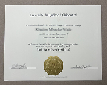 UQAC certificate