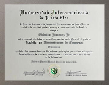 Universidad Interamericana de Puerto Rico diploma