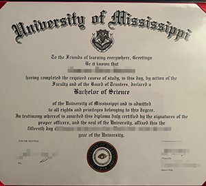 University of Mississippi diploma