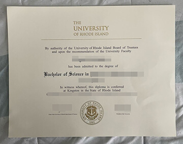 University of Rhode Island diploma