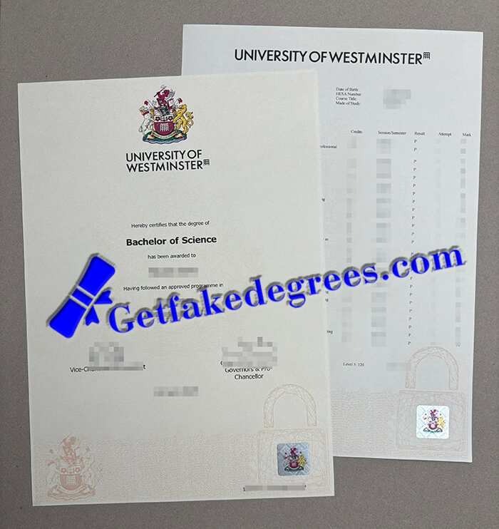 University of Westminster degree