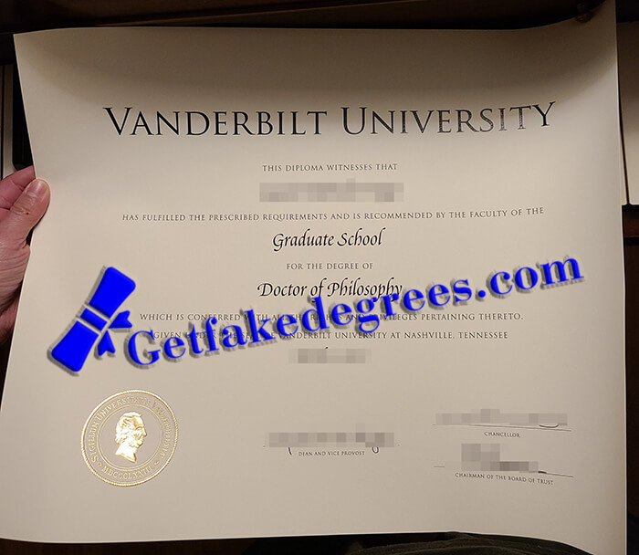 Vanderbilt University diploma