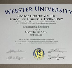 Webster University certificate