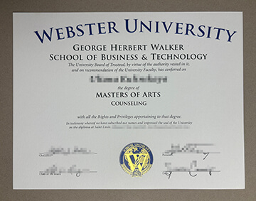 Webster University certificate